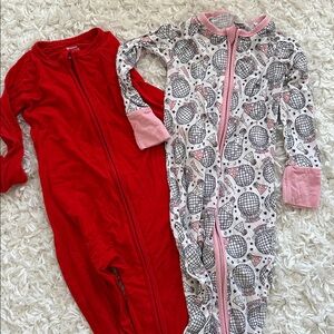 12-18 month girl New Year’s eve & Christmas bamboo pajamas!